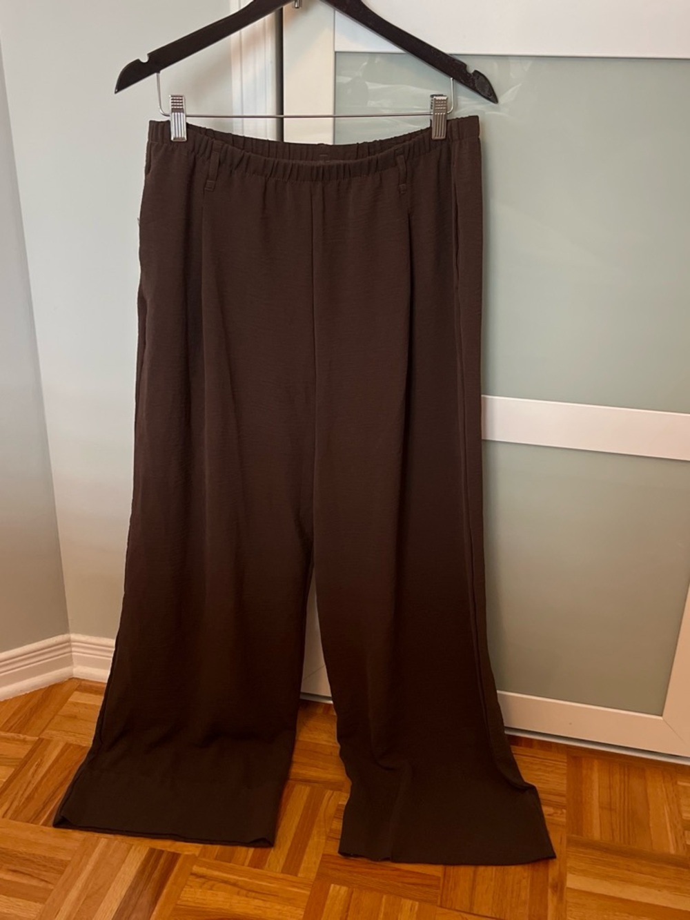 Jules & Leopold Wide-Leg Pants in Chocolate Brown